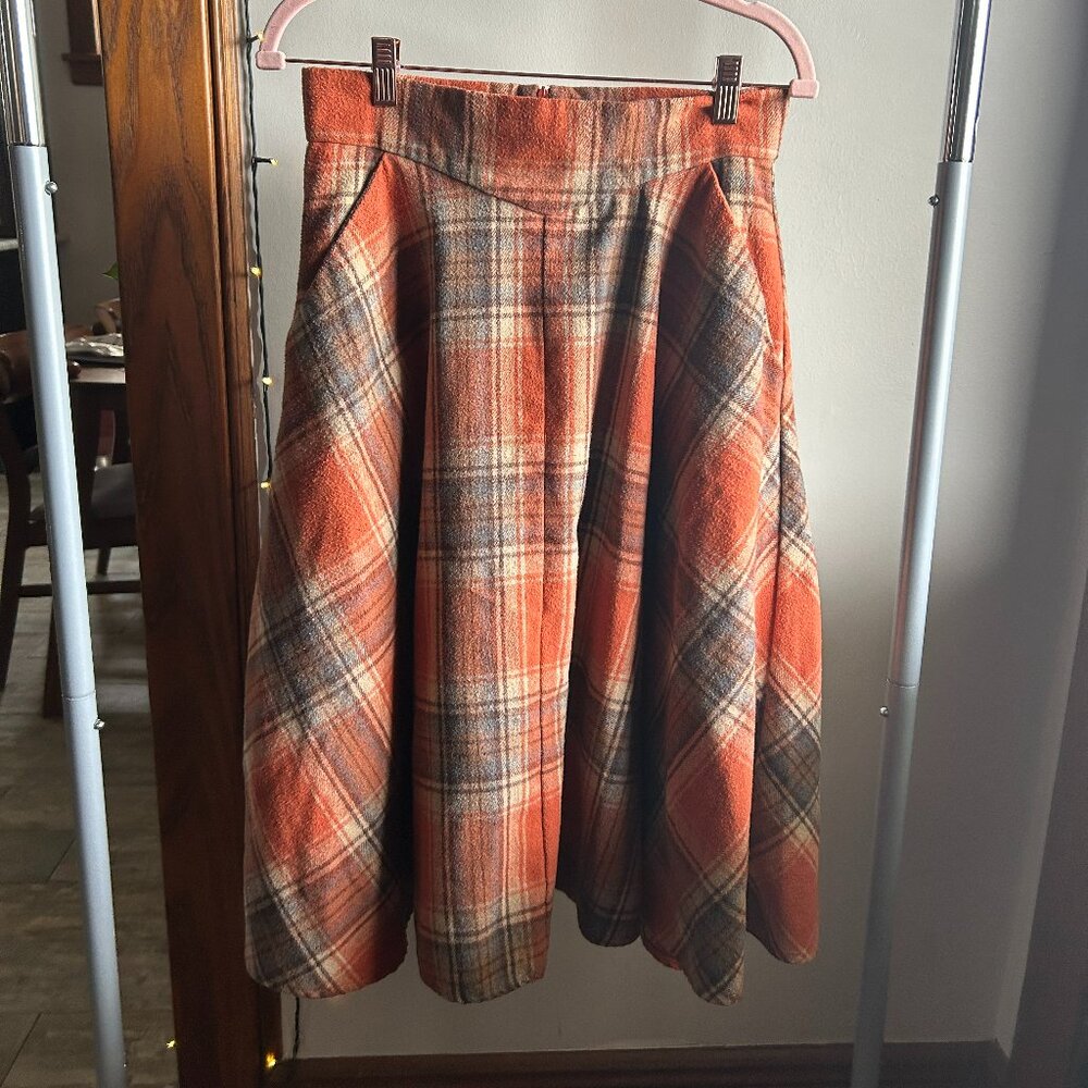 Chicwish Wool-Blend A-Line Skirt